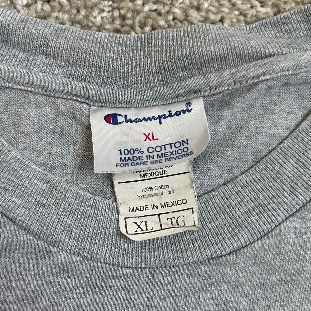 Vintage USA Champion Beer Nuts Brand Snacks Graphic T-Shirt XL Gray 90s Y2K - Picture 7 of 9